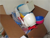 Big Box of Plastic Containers, Bowls & More