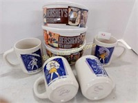 3 Hershey's chocolate cereal bowls, 4-100th