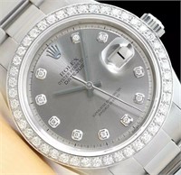 Men Rolex Datejust 1.60 Ct Diamond Watch
