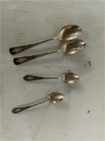 4 PIECES THAILAND STERLING SPOONS