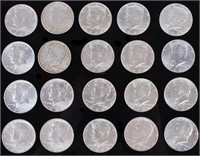 1964 KENNEDY HALVES 90% SILVER - LOT OF 20