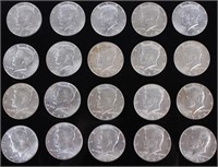 40% SILVER KENNEDY HALVES- LOT OF 20