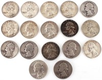90% SILVER QUARTERS - LOT OF 17
