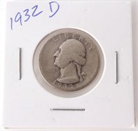 1932 D WASHINGTON QUARTER DOLLAR - KEY DATE