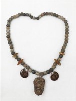 Necklace with 2 Ammonites & Ancient Trilobite.