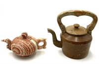 Lot of 2 Asian Stone Teapots.