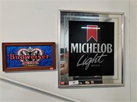 Bud and Michelob signs
