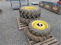 (4) Assorted Tractor Tires & Rims