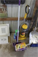 eureka vacuum , swiffer sweeper,