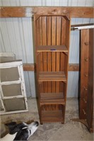 wood crate shelf,  46' x 11' x 7"