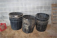 14 mineral tubs, empty. can be used to water s