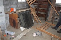 lot of wood, bunk bed parts, cabinet. fireplace n