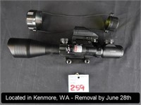 4-12X50EG SCOPE WITH RED/GREEN DOT SIGHT & LASER