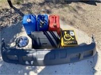 Fuel Jugs, Access Signs, VW Glove Box, etc