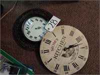 2 Decorative Wall Clocks, battery operated