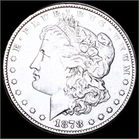 1878 8TF Morgan Silver Dollar AU+