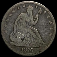 1876 Seated Half Dollar NICELY CIRCULATED