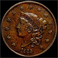 1835 Coronet Head Large Cent CLOSELY UNC