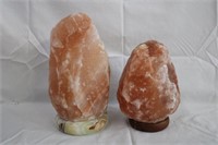 Two Himalayan salt lamps 11" X 8.25"
