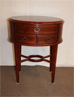 3 drawer oval table 22.5 X 16 X 27"H