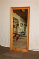 Pine framed mirror 29 X 65"