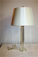 Glass base and stand table lamp 32"H