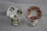 2 Royal Albert bone china cups and saucers