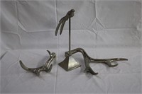 Metal bird 15.5" H & antlers 16" & 11"