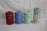 Typhoon Vintage canisters 8" H