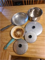 Lot of Skillets and Lids