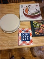 2 Kitchen Containers and 2 Cookbooks