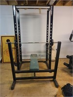 Weight Bench, Bar and weights