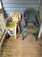 Lot of plastic Outdoor chairs