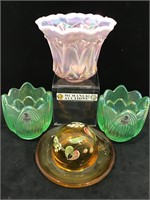 Four Fenton Art Glass Pieces