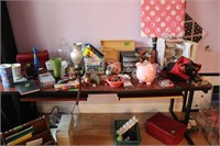 Tabletop of misc bedroom items