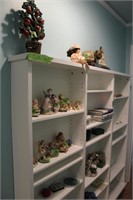 Shelving unit with misc home decor