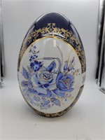 Blue egg vase