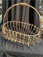 Large metal decorative basket. 20” x 14” and 18