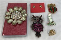 Lot of brooches, earrings and more