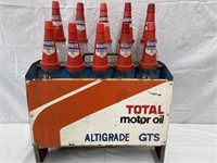 Original Total oil bottle rack with tops & caps