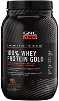 GNC AMP 100% Whey Protein Gold - Double Rich Choc
