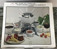 30pc. Super 2-in-1 fondue set - looks new
