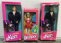 Kens & Skipper dolls w/boxes