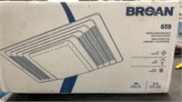 Broan ventilation fan with light and heater