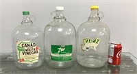 Vtg. 7Up & vinegar bottles