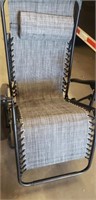 Gray zero gravity lounger chair