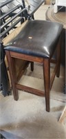 Black Leather seat /bar stool.