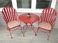 Wrought Iron Chairs with Table