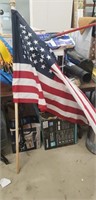 Small American flag pole
