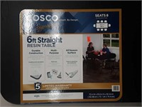 Cosco 6ft straight resin table
